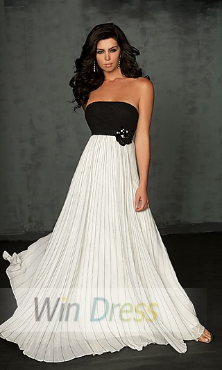 black and white prom dress	